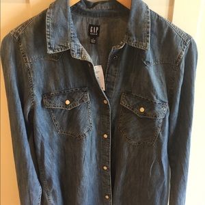 Gap denim shirt. New with tags